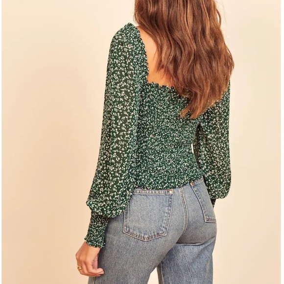 Reformation Pinto Smocked Floral Long Sleeve Top - Picture 7 of 7